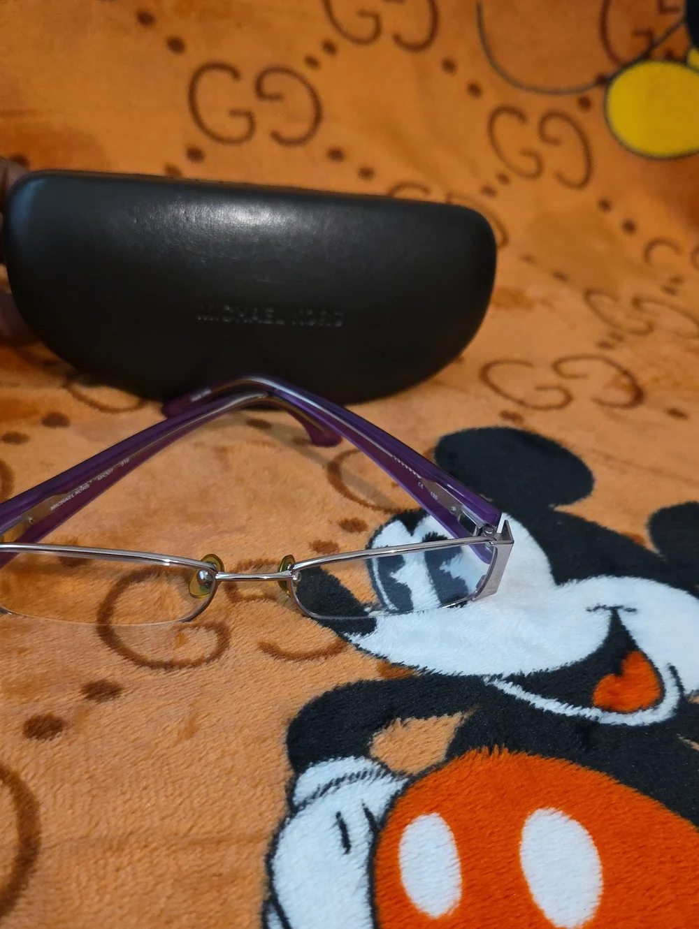 Authentic Michael Kors Purple Rimless Women's Eyeglasses with Case 51-16